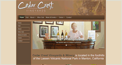 Desktop Screenshot of cedarcrestvineyards.com
